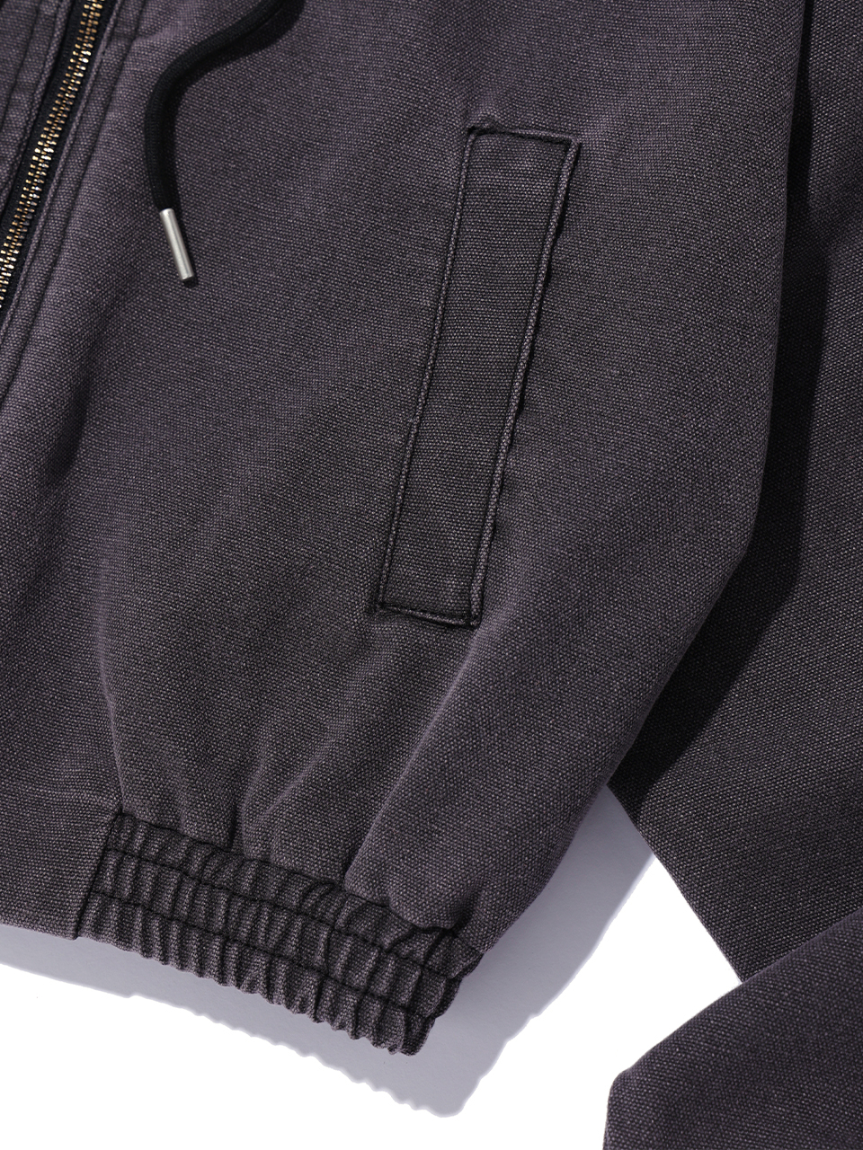 MUSINSA公式 | YOUHEE WASHED DENIM HOODIE JUMPER CHARCOAL