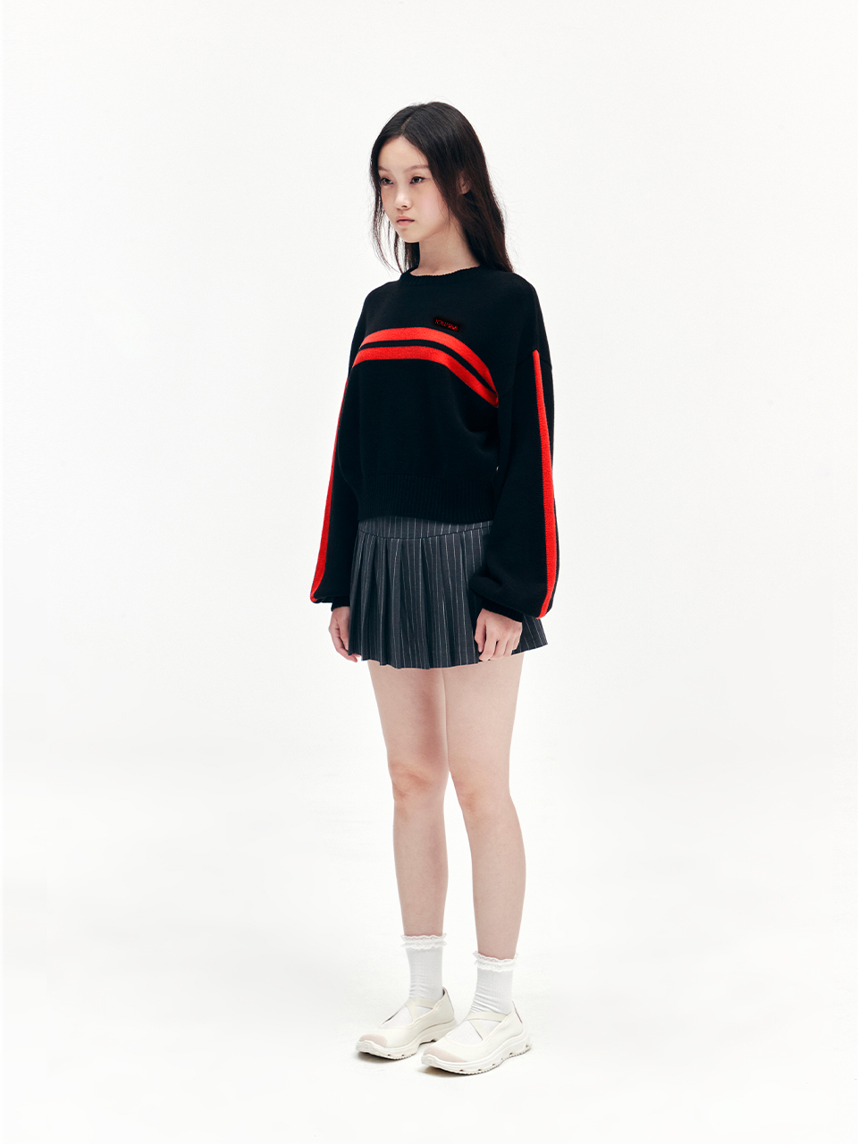 MUSINSA | YOUHEE PIN STRIPE STAR PLEATS SKIRT CHARCOAL MUSINSA | YOUHEE PIN STRIPE STAR PLEATS SKIRT CHARCOAL