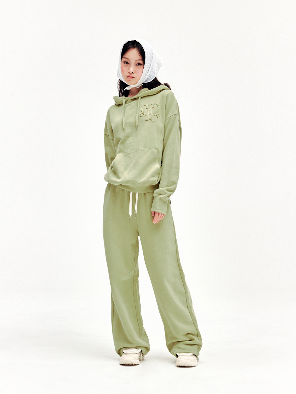 MUSINSA | YOUHEE YOUHEE SYMBOL JERSEY TROUSER GREEN