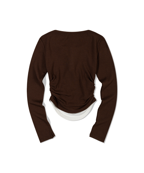 Dual Henley Sleeve флисовый (BROWN)
