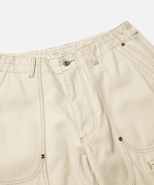 JUNGLE CLOTH DOUBLE KNEE PANTS_ CREAM