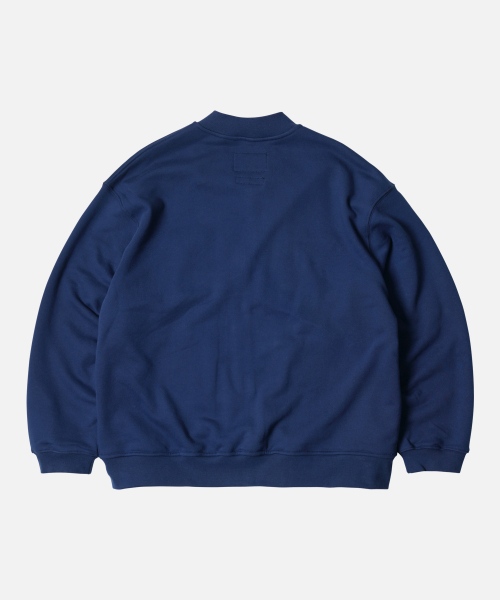 HEAVYWEIGHT SWEAT ZIP UP CARDIGAN_ BLUE