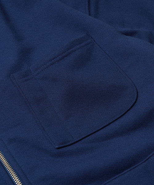 HEAVYWEIGHT SWEAT ZIP UP CARDIGAN_ BLUE