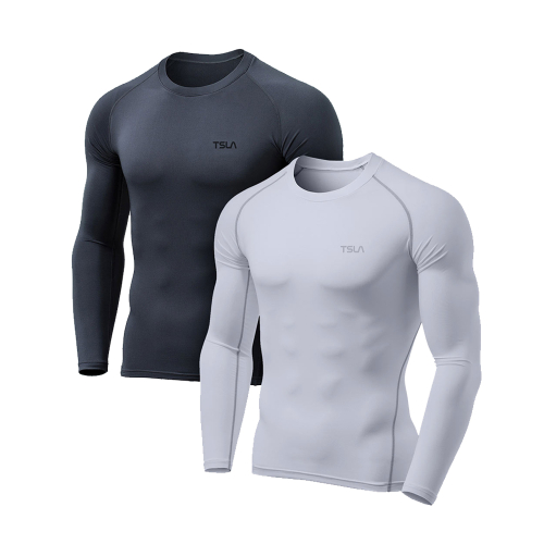 2PACK термофутболка с начёсом — круглый вырез, длинный рукав