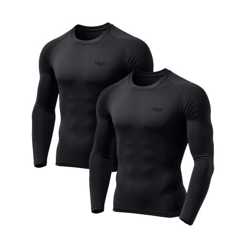 2PACK термофутболка с начёсом — круглый вырез, длинный рукав
