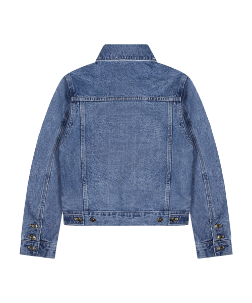 Джинсовка со стразами и винтажной варкой WXJ002 (BLUE)