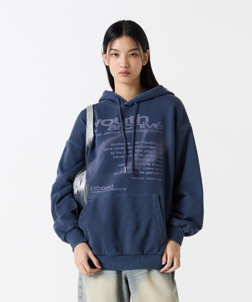 Худи оверсайз Youth Archive Pigment Symbol - DARK NAVY