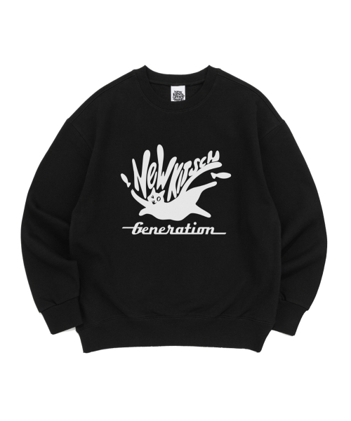 FISH CAT SWEATSHIRTS(BLACK)