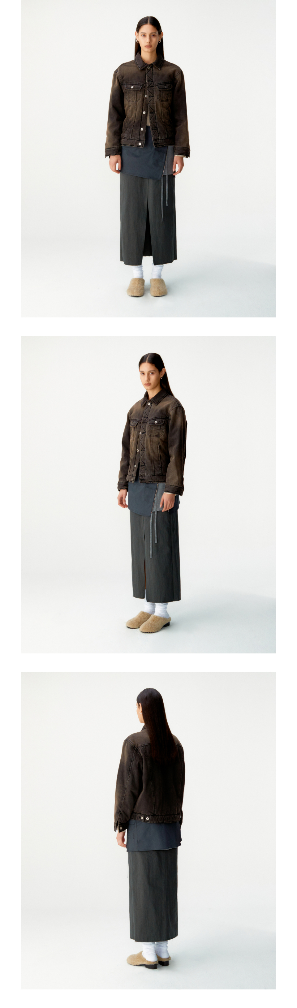 【coor】Mud Dyed Padded Denim Jacket MUSINSA | COOR Mud Dyed Padded Denim Jacket (Washed Black)