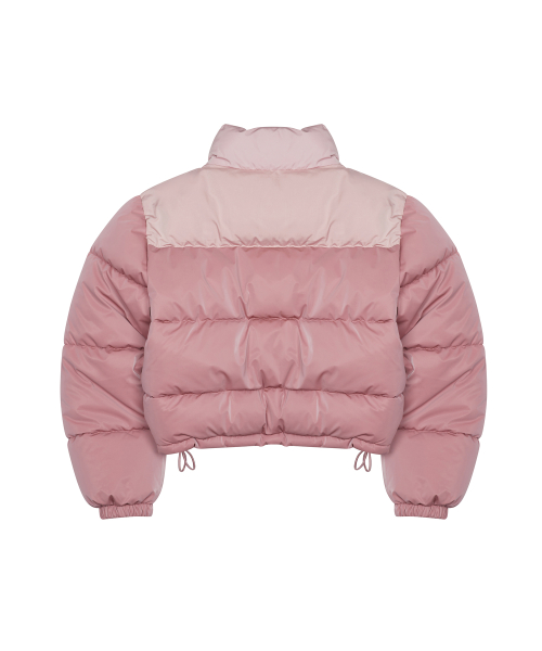 AM GLOSSY SHORT PUFFER JACKET(PINK)