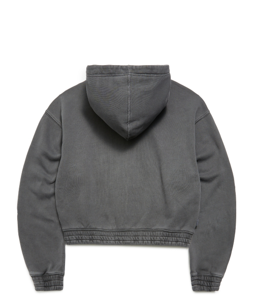 WOMENS PIGMENT HEART GONZ HOODIE ZIP-UP- CHARCOAL