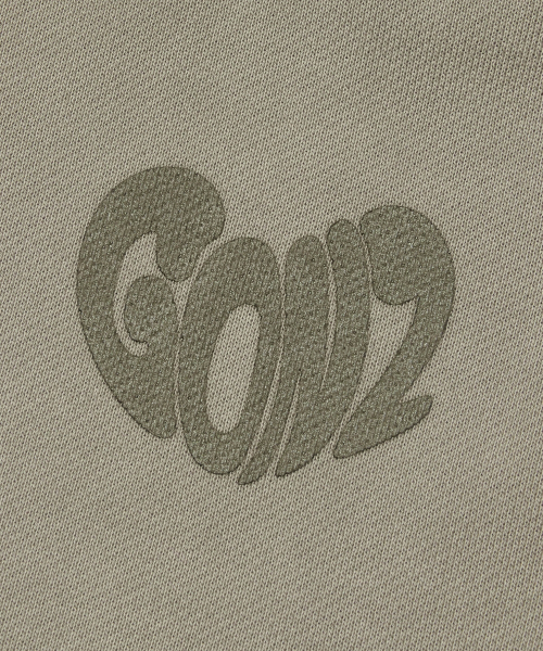WOMENS PIGMENT HEART GONZ HOODIE ZIP-UP- GRAY BEIGE