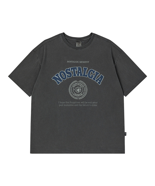 Nostalgia pigment t-shirt/CHARCOAL
