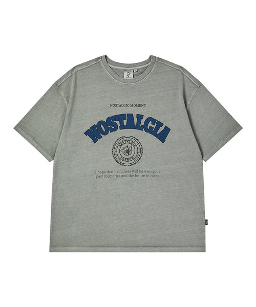 Nostalgia pigment t-shirt/LIGHT GRAY