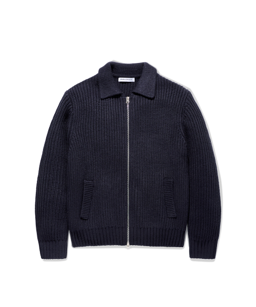 Кардиган на молнии с воротником MNG108 [NAVY]