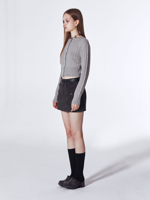 Базовый кардиган косами (Grey)