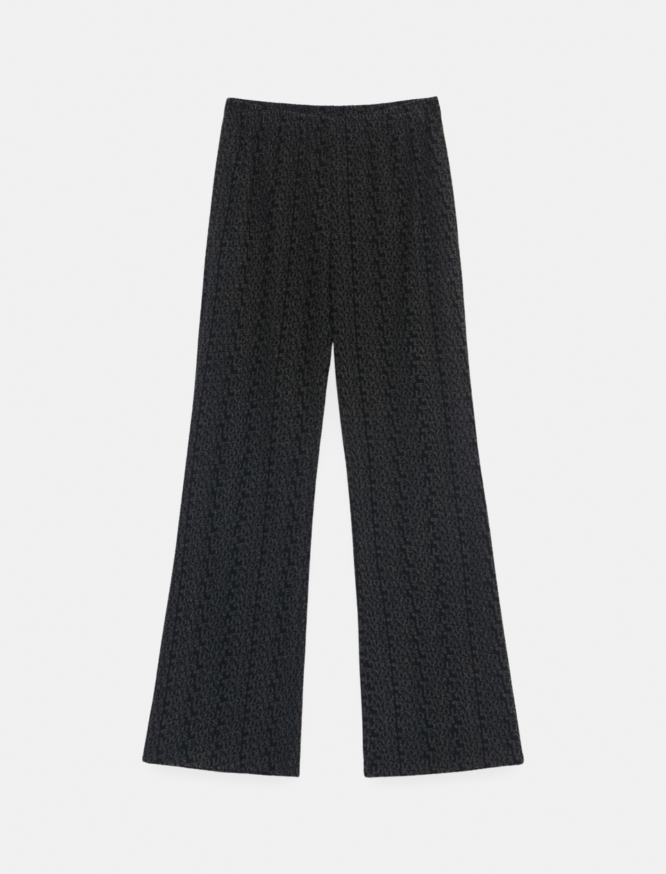 MUSINSA | ENZO BLUES Terry Typo Banding Bootcut Pants (Black)