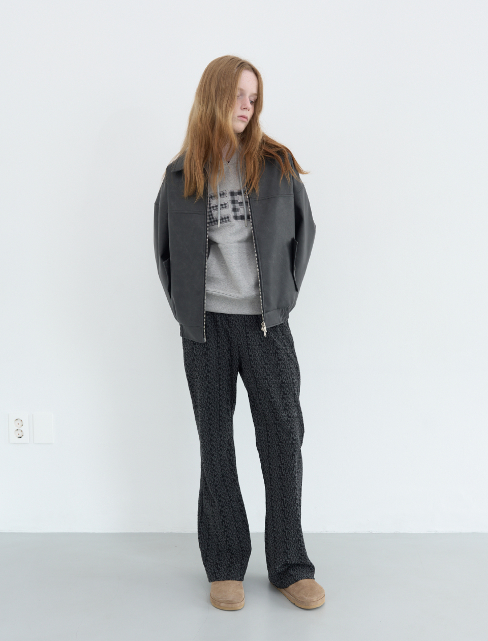 ◇ENZO BLUES◇ Terry Pretzel Banding Bootcut Pants Black ◇ENZO BLUES◇ Terry Pretzel Banding Bootcut Pants Black
