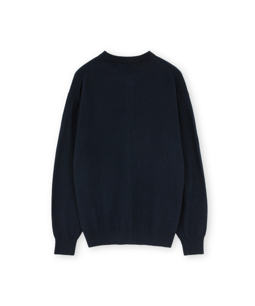 Round Cardigan, Dark Navy