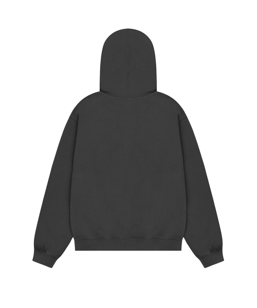 SPRAYED ODOLLY HOODIE ZIP UP- CHARCOAL