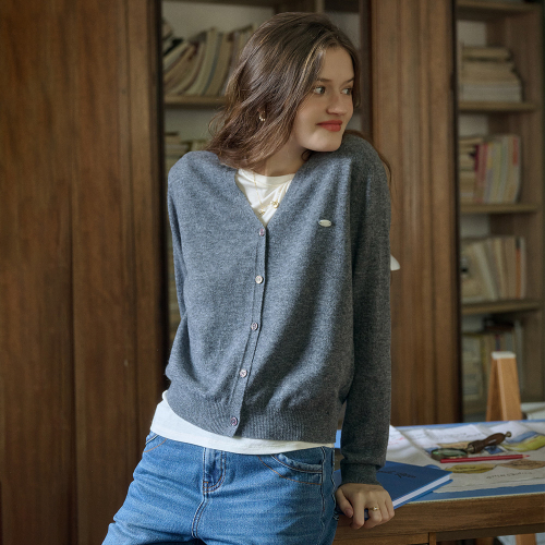 SR_элегантный шерстяной трикотаж cardigan_2color