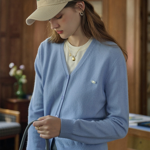 SR_элегантный шерстяной трикотаж cardigan_2color