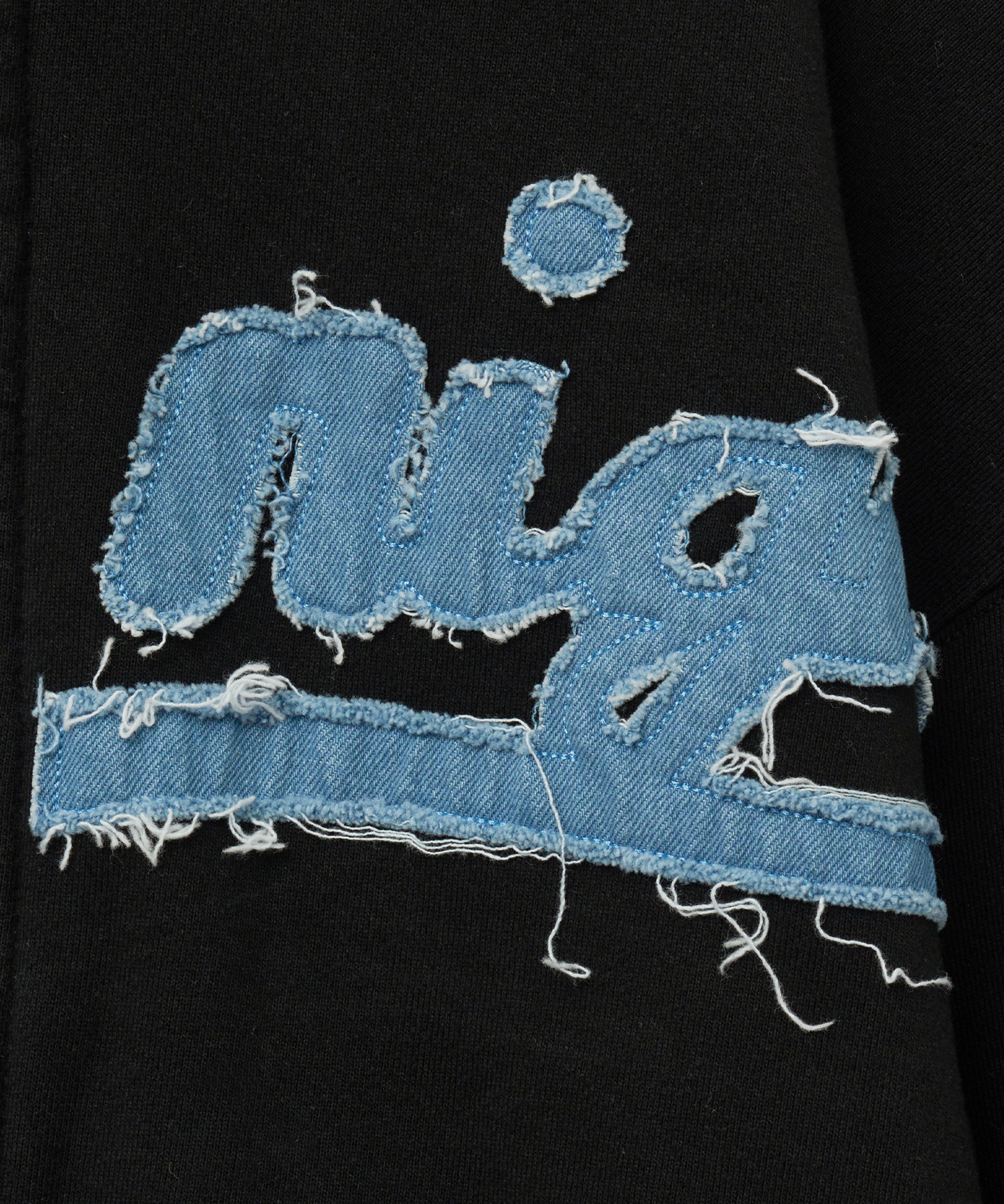 (На флисе) damage hood zip up [black]