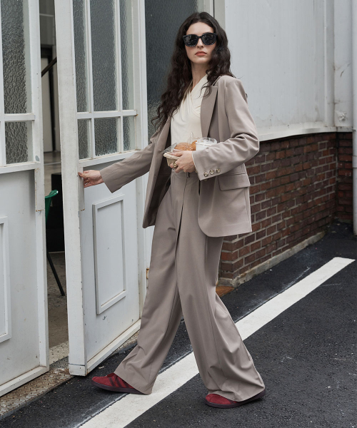 Essential Semi оверсайз Jacket Khaki beige