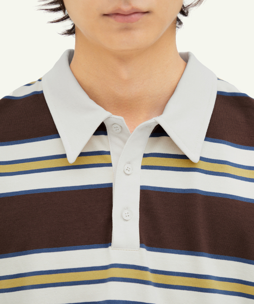 Регби-футболка в полоску Preppy_Brown