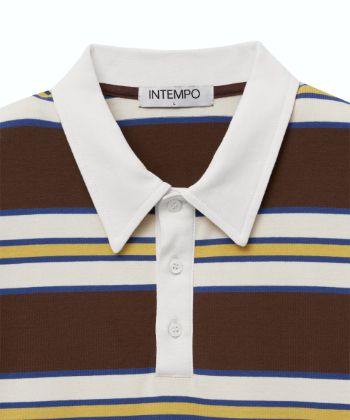 Регби-футболка в полоску Preppy_Brown