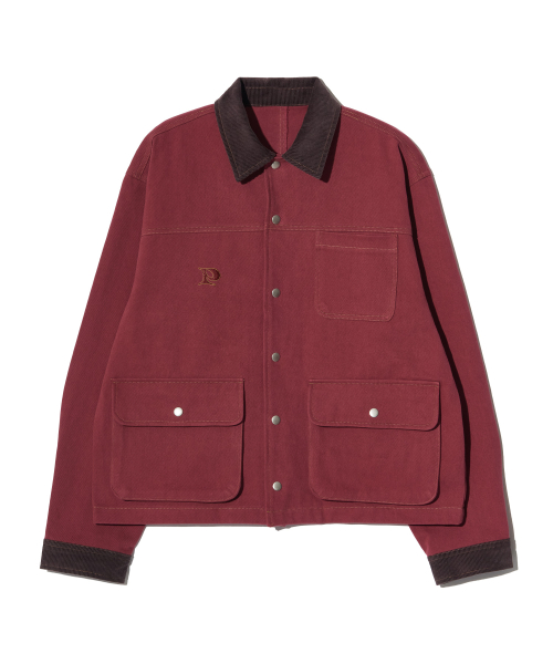 CORDUROY POINT COTTON WORK куртка (BURGUNDY)