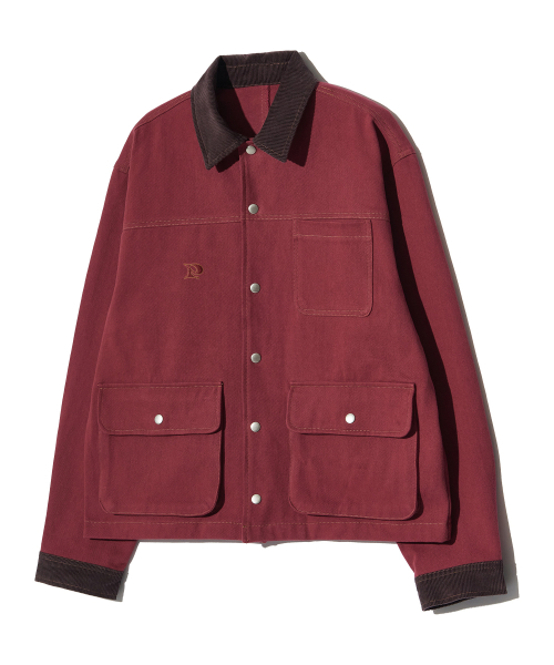 CORDUROY POINT COTTON WORK куртка (BURGUNDY)
