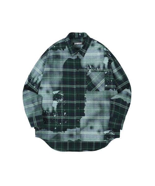 Bappe Overfit Check рубашка BLUE