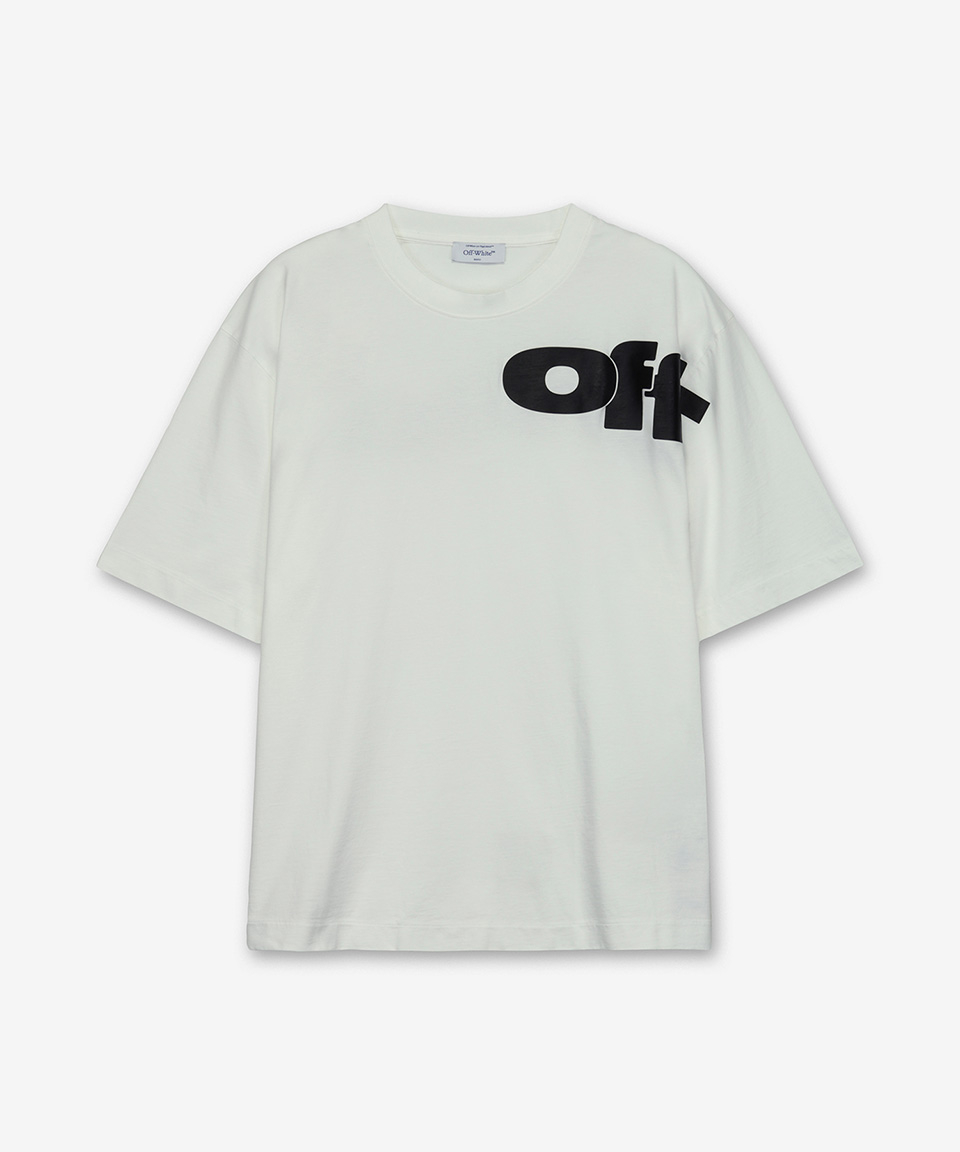 ☆OFF-WHITE☆Front and back half logo skate Tシャツ White Shared Logo Skate T-Shirt by Off-White on Sale