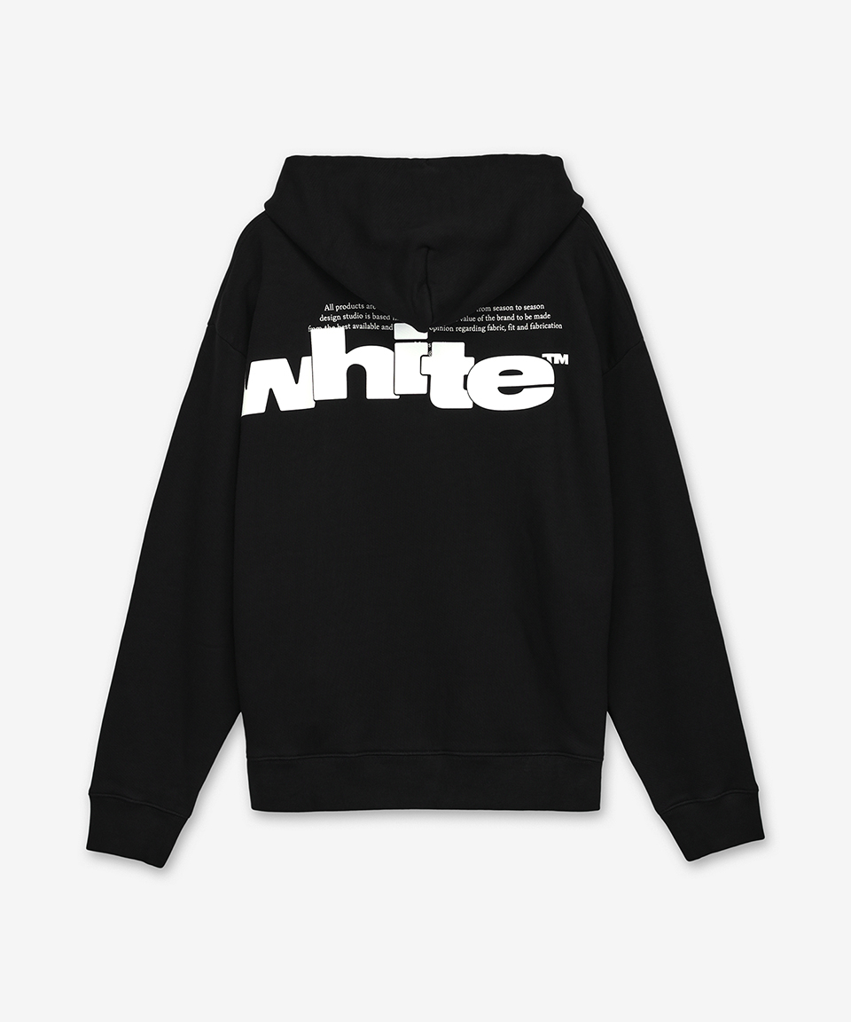 ★Off-White★ Front and back half logo skate hood black OMBB MUSINSA | Off White Front and back half logo skate hood