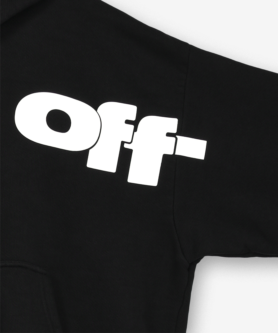 ★Off-White★ Front and back half logo skate hood black OMBB MUSINSA | Off White Front and back half logo skate hood