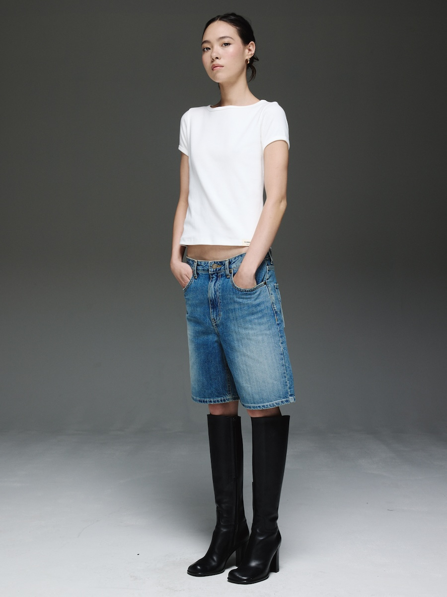 ★GLOWNY★THE PEGGY SHORTS (BLUE)★正規品/韓国直送料込/人気 MUSINSA公式 | GLOWNY THE PEGGY SHORTS (BLUE)
