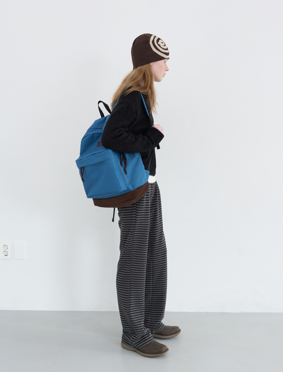 MUSINSA | ENZO BLUES Pixel Logo Classic Backpack (Blue)