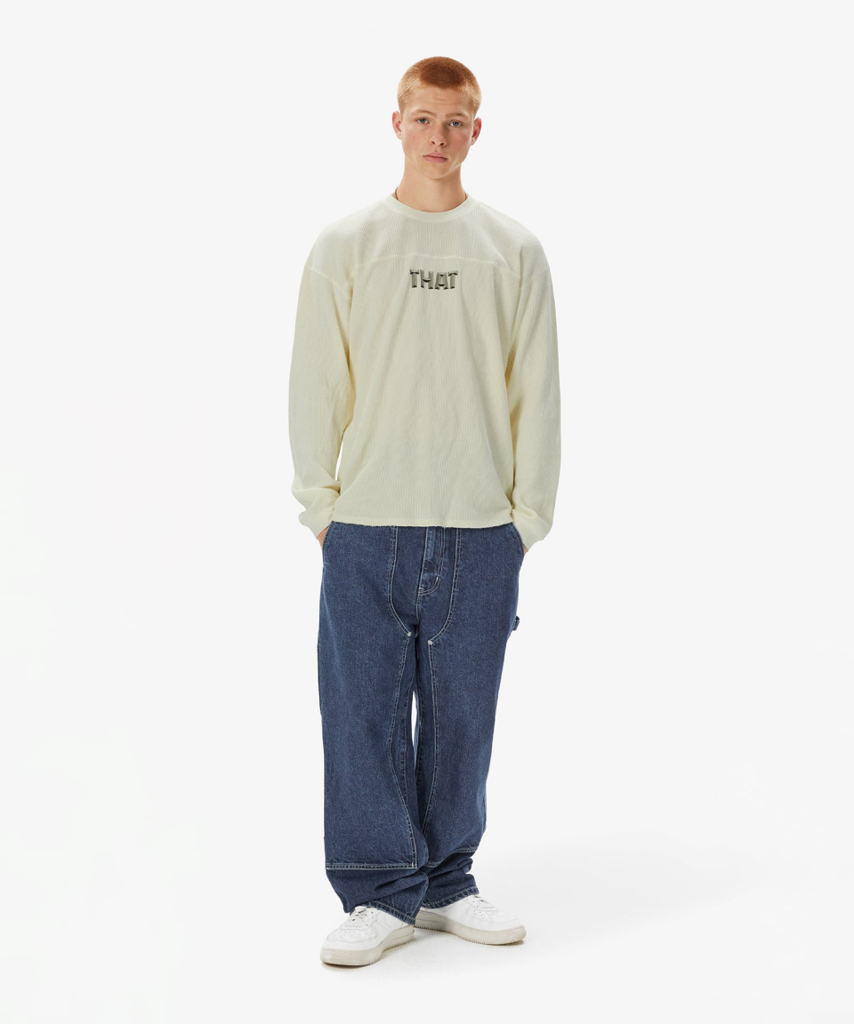 【THISISNEVERTHAT】THAT Waffle L/S Tee Ivory MUSINSA | thisisneverthat® THAT Waffle L/S Tee Ivory