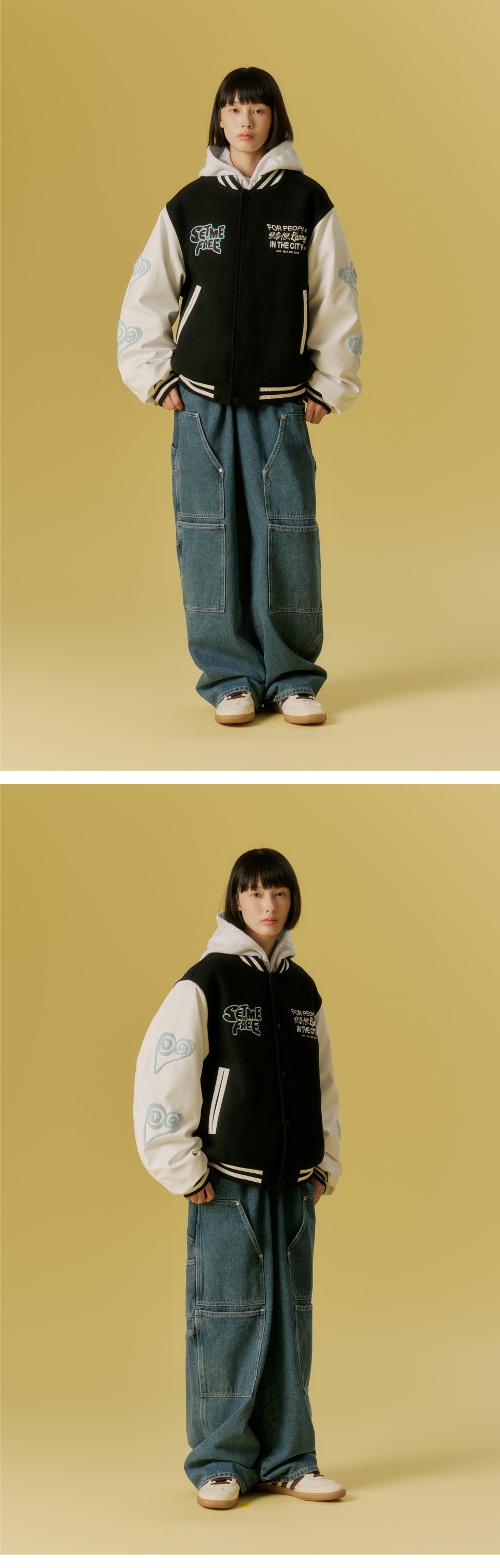 ★ Urbandtype.★ UB Color Block Leather Wool Varsity Jacket MUSINSA | URBANDTYPE UB Color Block Leather Wool Varsity
