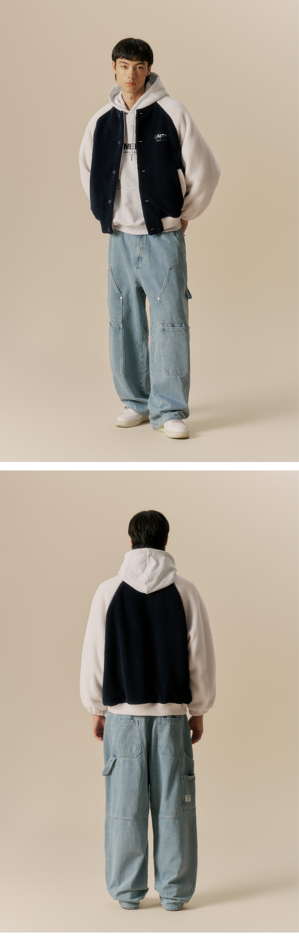 패디드 플리스 바시티 자켓_네이비 상세 이미지 5