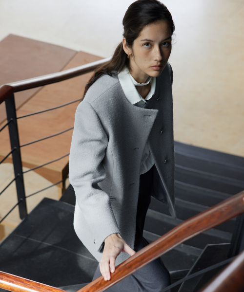 MONO шерстяной BOUCLE TWEED JK_2COLOR