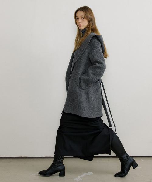HAND MADE HOOD COAT_3COLOR