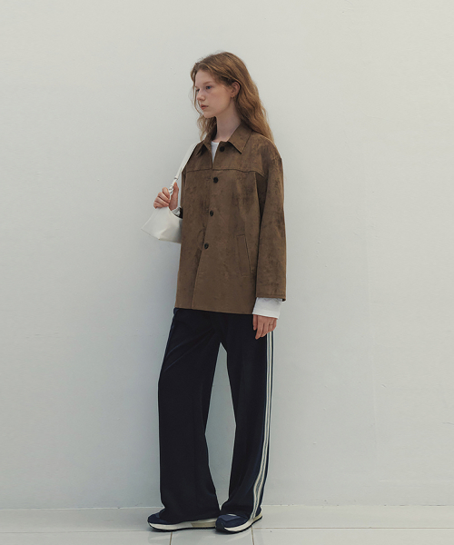 Wide трикотаж Track Pants (Navy)