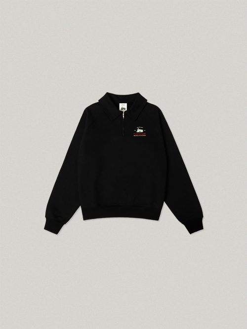 DUR COLLAR на молнии SWEAT SHIRT [BLACK]