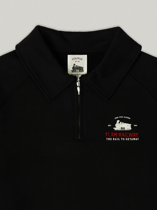 DUR COLLAR на молнии SWEAT SHIRT [BLACK]