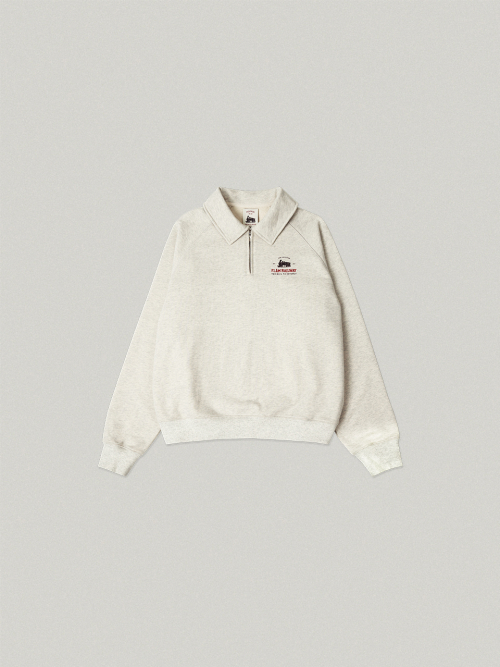 DUR COLLAR на молнии SWEAT SHIRT [OATMEAL]