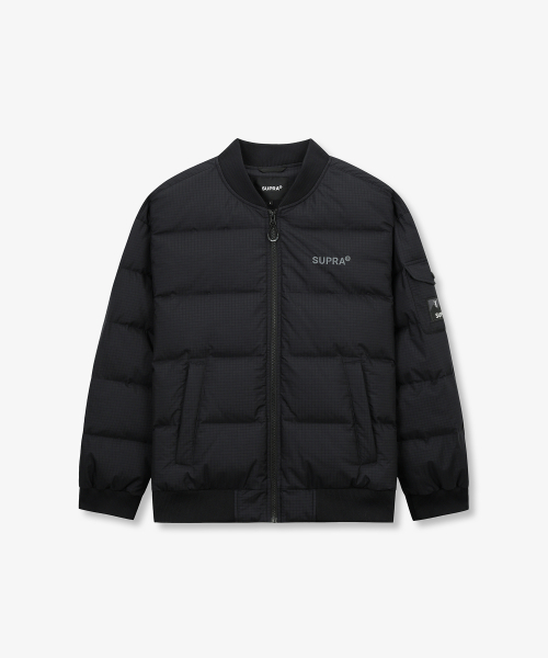 Короткий пуховик из рипстоп-нейлона (BLACK)