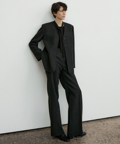 шерстяной STRIPE TROUSER_2COLOR