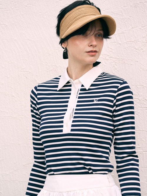 Футболка поло Basic Logo_NAVY STRIPE